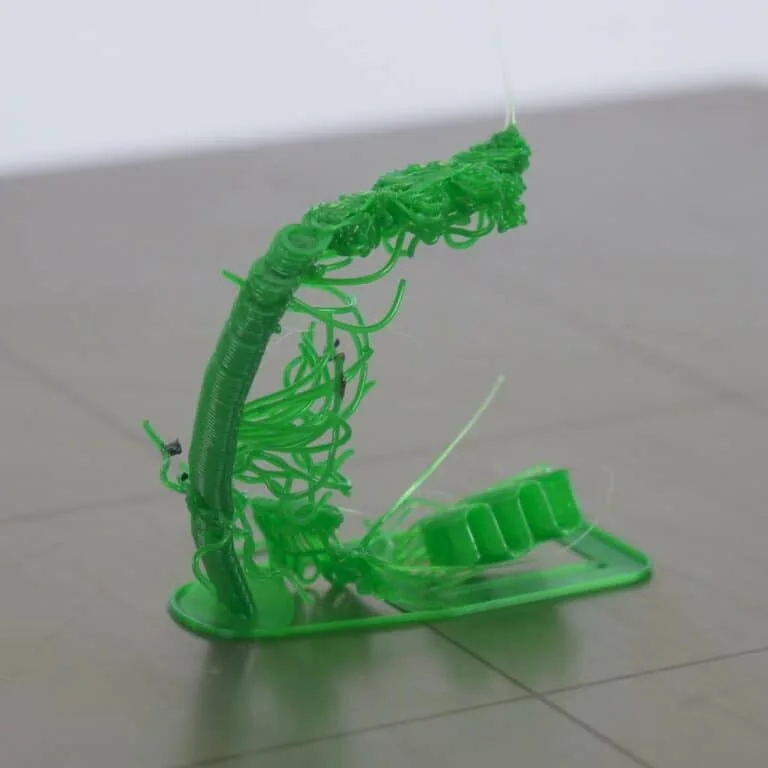 A bad print showcased due to lack of supports when printing a free stl file
