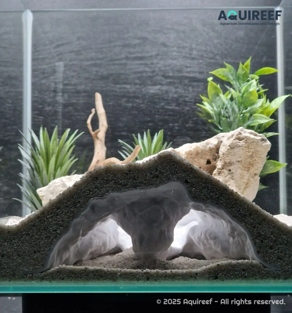 3d printed elephant nose cave design by Aquireef. Specially made for smaller fish like guppies - big openings provide natural and good observation.