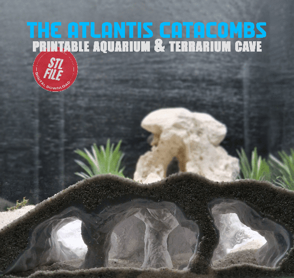 Aquireef3D Bestseller: the Atlantis Catacombs Aquarium & Terrarium Cave 3d Design