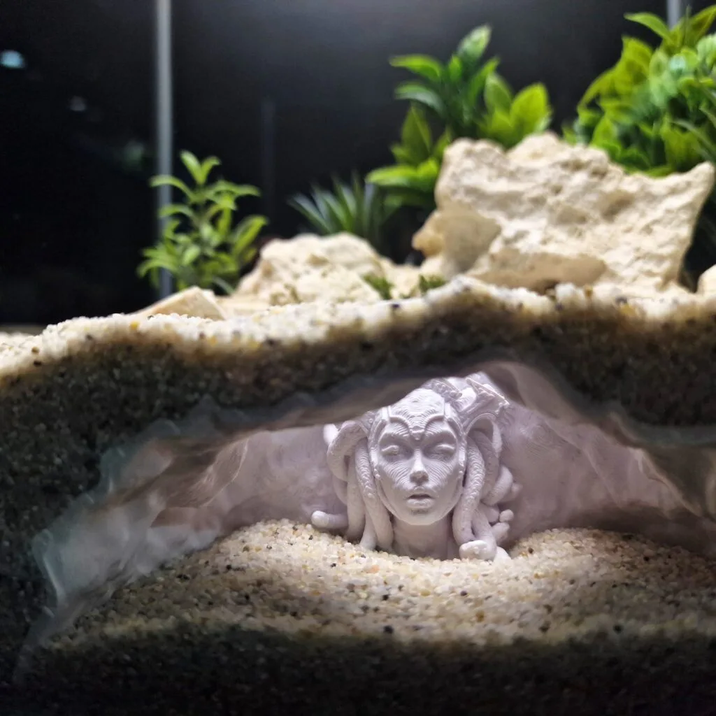 Medusa's lair - a 3d printed themed aquarium and terrarium cave by Aquireef