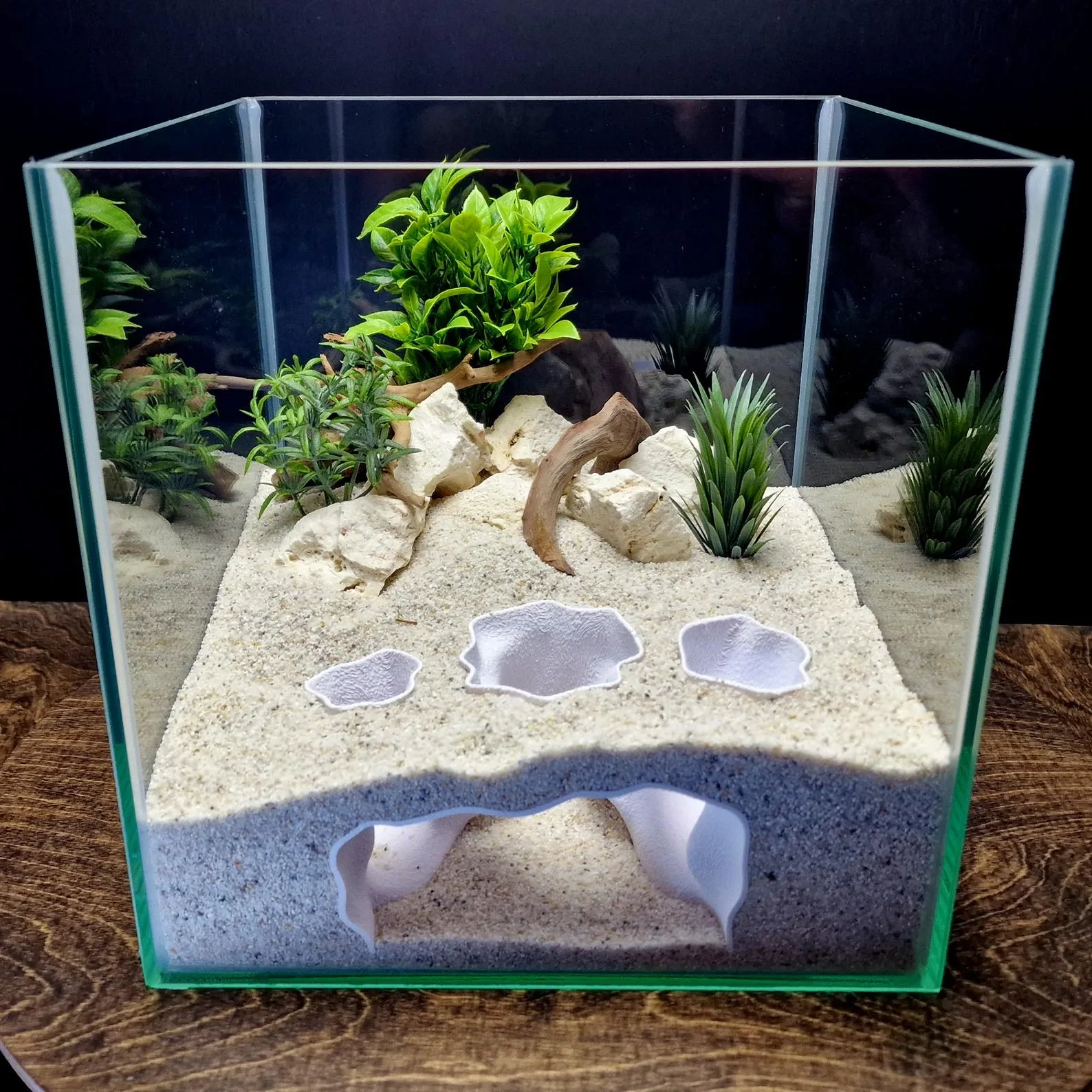 Ocean Cradle - Aquarium & Terrarium decor cave | Critter underground hide | Fish, shrimp, reptile pets house | 3D Printable STL - Image 2