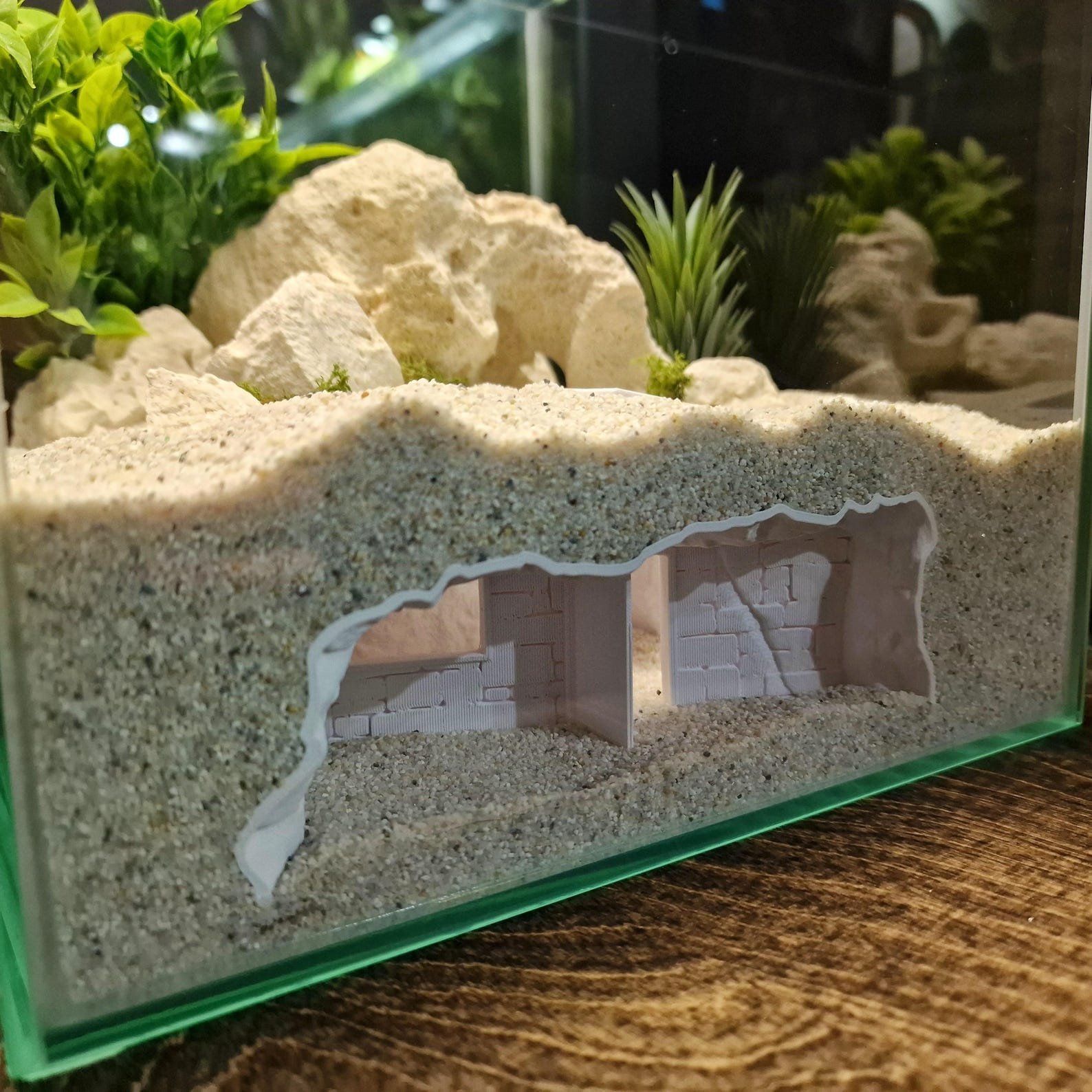 Secret House - Aquarium & Terrarium decor cave | Critter underground hide | Fish, shrimp, reptile pet house | 3D Printable STL - Image 6