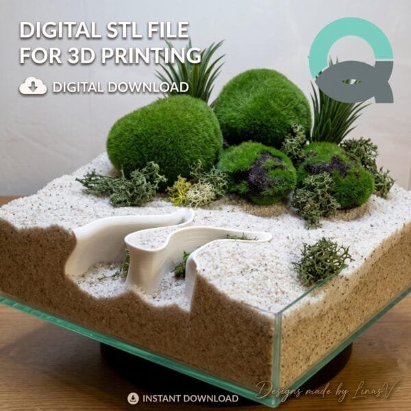 Sunken Hollow - Aquarium & Terrarium decor cave | Critter underground hide | Fish, shrimp, reptile pet house | 3D Printable STL