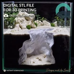 Seafrost Hollow - Aquarium & Terrarium decor cave | Critter underground hide | Fish, shrimp, reptile pet house | 3D Printable STL