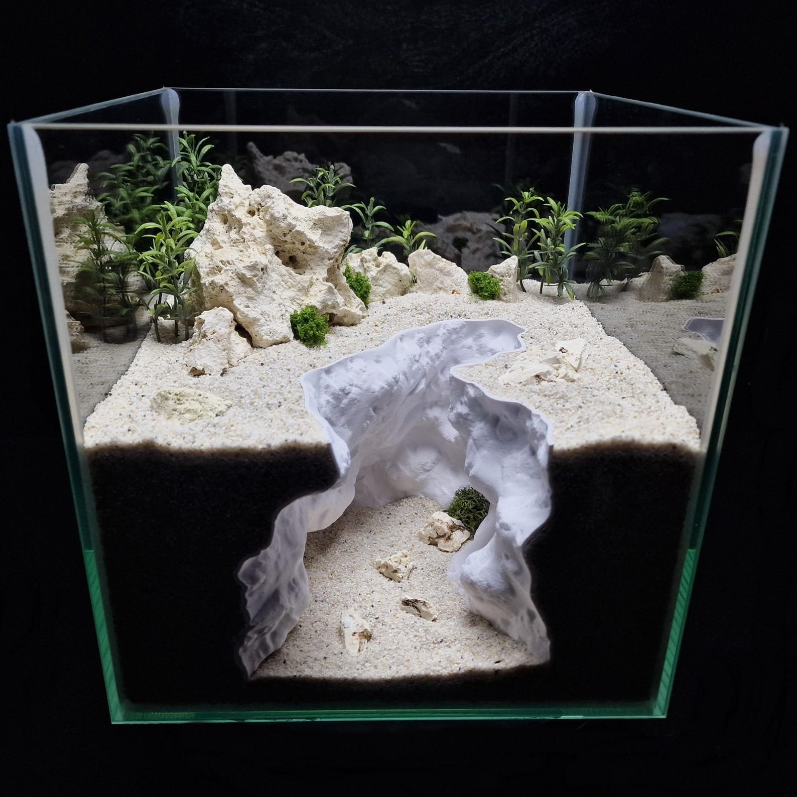 Seafrost Hollow - Aquarium & Terrarium decor cave | Critter underground hide | Fish, shrimp, reptile pet house | 3D Printable STL - Image 3
