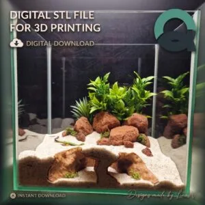 Tidepool Cavern - Aquarium & Terrarium decor cave | Critter underground hide | Fish, shrimp, reptile pet house | 3D Printable STL